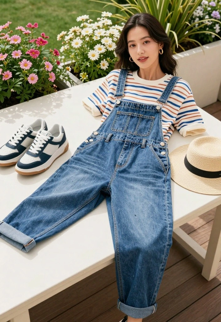 14 Comfy Travel Attires That Don't Compromise on Fashion (You’ll Love #3!) - 10. Chic Overalls for Fun Look 1