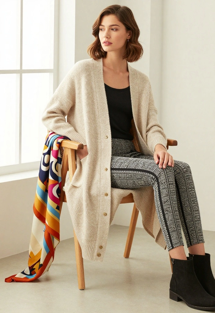 14 Comfy Travel Attires That Don't Compromise on Fashion (You’ll Love #3!) - 2. Cozy Cardigan Layering 1