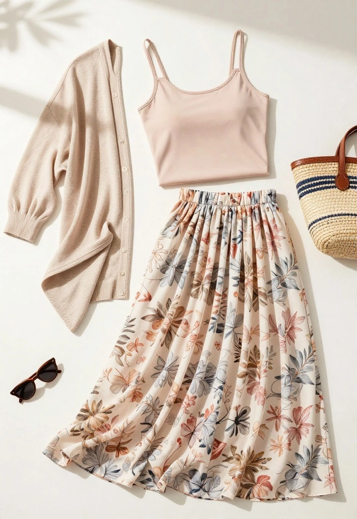 14 Comfy Travel Attires That Don't Compromise on Fashion (You’ll Love #3!) - 7. Soft Maxi Skirt Look 1
