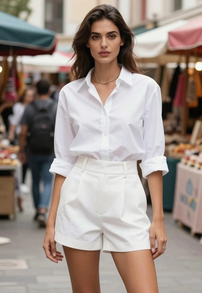 14 Easy and Chic Summer Outfit Ideas for Women That Are Total Game Changers! - 4. Classic White Button-Up 1
