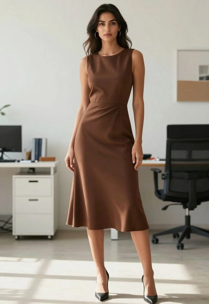 14 Elegant Work Outfits Women Will Love to Wear (You Won't Believe #6!) - 6. You Won't Believe This: The Midi Dress! 1