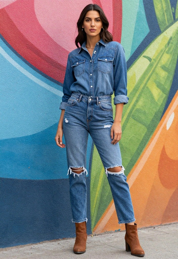 14 Must-Have Casual Fall Outfits for Women You’ll Absolutely Adore! - 11. Denim on Denim: The Canadian Tuxedo 1