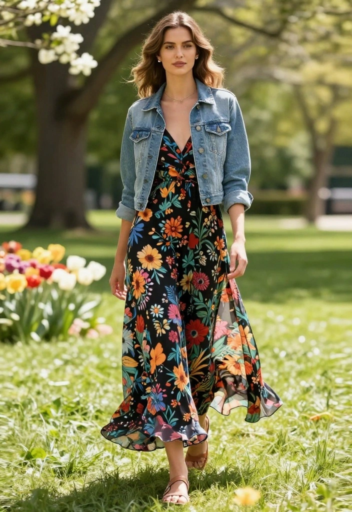 14 Stylish Outfit Ideas for Daily Wear That Will Make You Look Effortlessly Chic! - 2. Patterned Maxi Dress 1