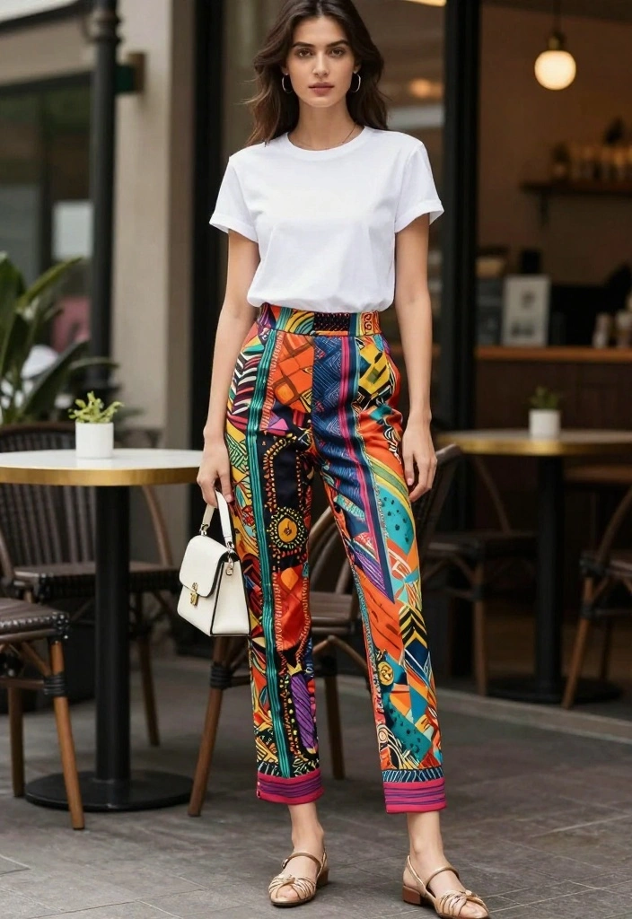 14 Stylish Outfit Ideas for Daily Wear That Will Make You Look Effortlessly Chic! - 9. Statement Pants + Basic Tee 1