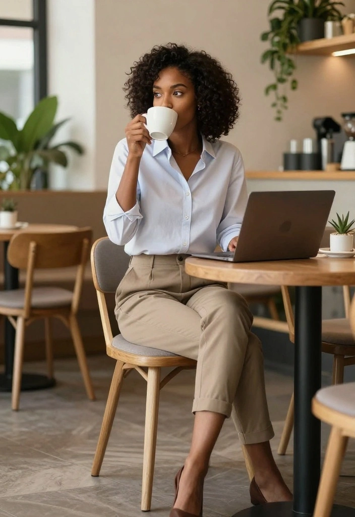 14 Sustainable College Outfit Ideas for Women That Are Both Trendy and Eco-Friendly! - 13. Button-Up Shirt & Chinos 1