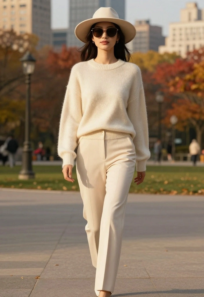 14 Urban Vacation Outfit Ideas for Women That Will Turn Heads in Any City! - 8. Cozy Knitwear with Chic Accessories 1