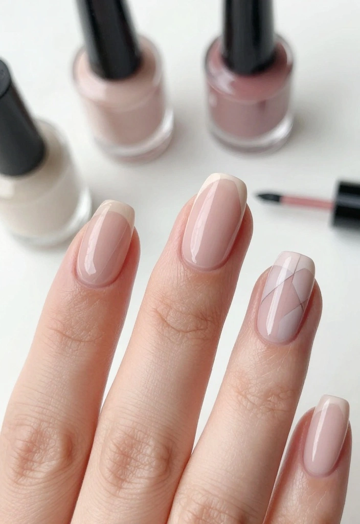15 Gorgeous Bridesmaids Nails Designs Your Bridal Party Will Adore! - 12. Subtle Negative Space 1