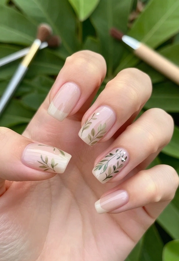 15 Gorgeous Bridesmaids Nails Designs Your Bridal Party Will Adore! - 9. Nature-Inspired Designs 1