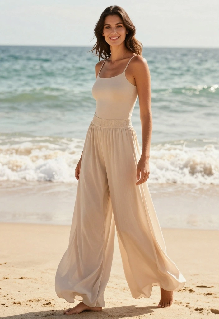 15 Must-Have Modest Summer Outfit Ideas for Women (You Won't Believe #7!) - 15. Flowy Palazzo Pants 1