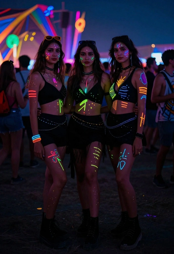 15 Rave Outfit Trends You Need to Know About Before Your Next Festival! - 15. Glow-in-the-Dark Elements 1