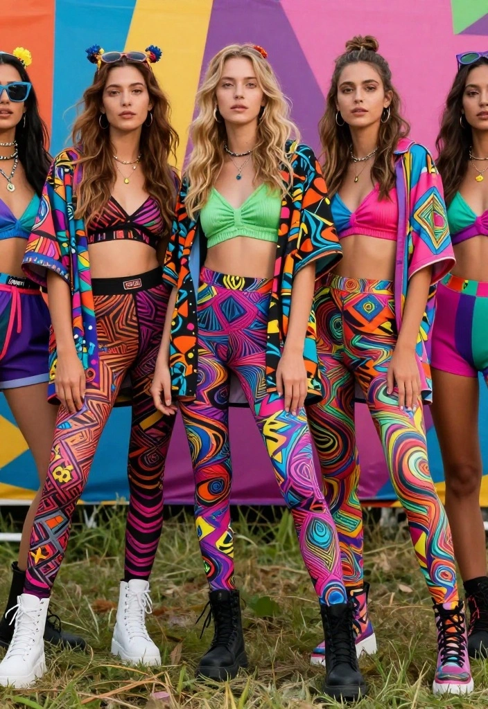 15 Rave Outfit Trends You Need to Know About Before Your Next Festival! - 6. Funky Prints and Patterns 1