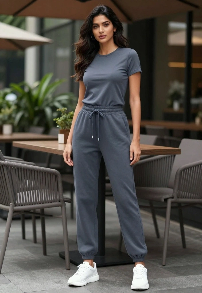 15 Smart Casual Outfit Ideas for Women That'll Make You Look Effortlessly Stylish! - 10. Sporty Chic Look with Tailored Sweatpants 1