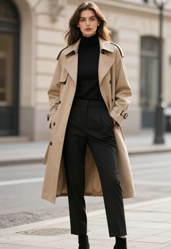 15 Winter Layering Outfit Inspo That'll Keep You Cozy and Chic This Season! - 15. Classic Trench with Cozy Accessories 1