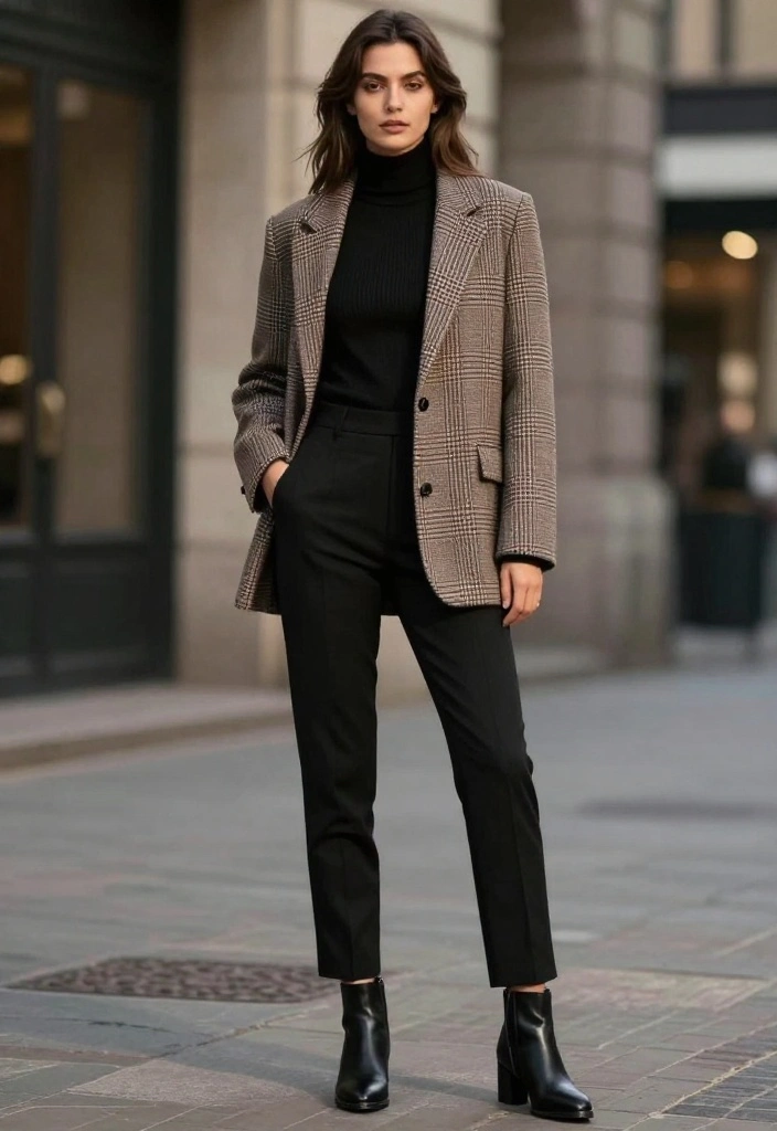 15 Winter Layering Outfit Inspo That'll Keep You Cozy and Chic This Season! - 4. Layered Turtlenecks with Oversized Blazers 1