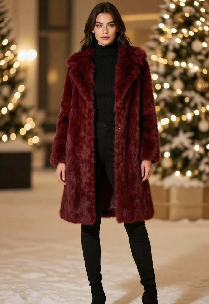 15 Winter Layering Outfit Inspo That'll Keep You Cozy and Chic This Season! - 7. Faux Fur Coat with Slim-Fit Pants 1