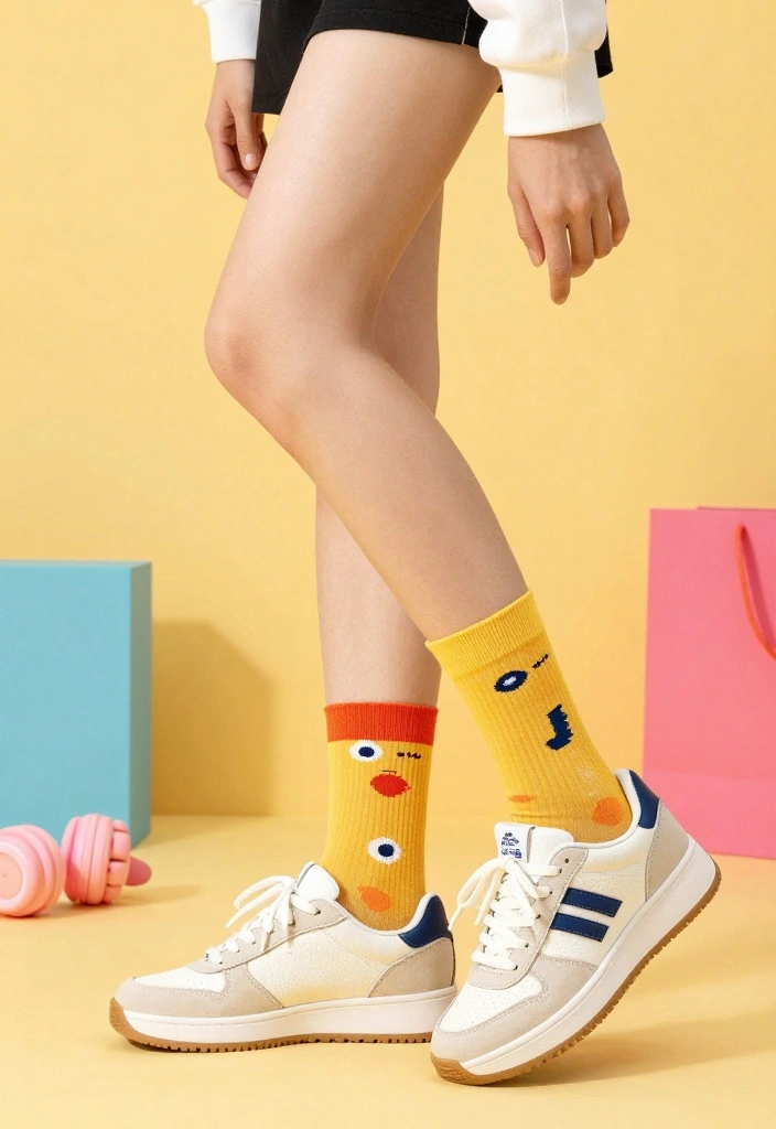 16 Athleisure Outfit Ideas for Women That Are Perfect for the Gym and Beyond! - 14. Cute Socks with Sneakers 1