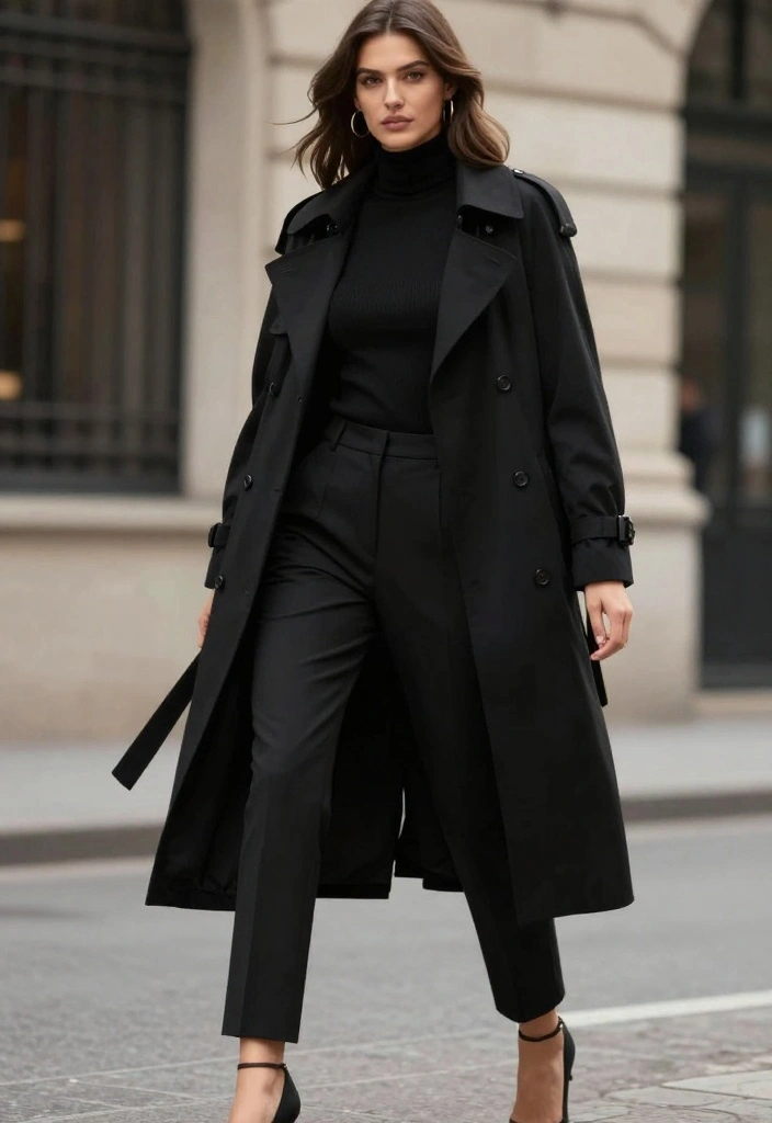 16 Casual Edgy Outfit Ideas That Will Elevate Your Everyday Style! - 8. Monochrome Layering 1