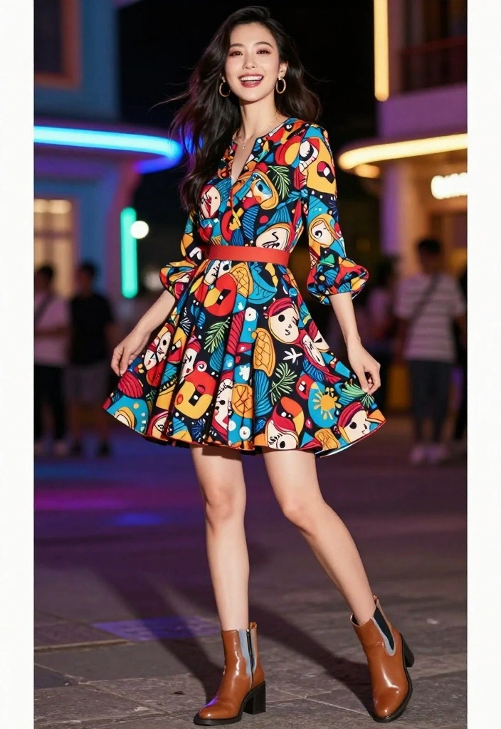 16 Trendy Night Out Outfit Ideas for Women That Will Make You the Star of the Night! - 8. Playful Skater Dress 1