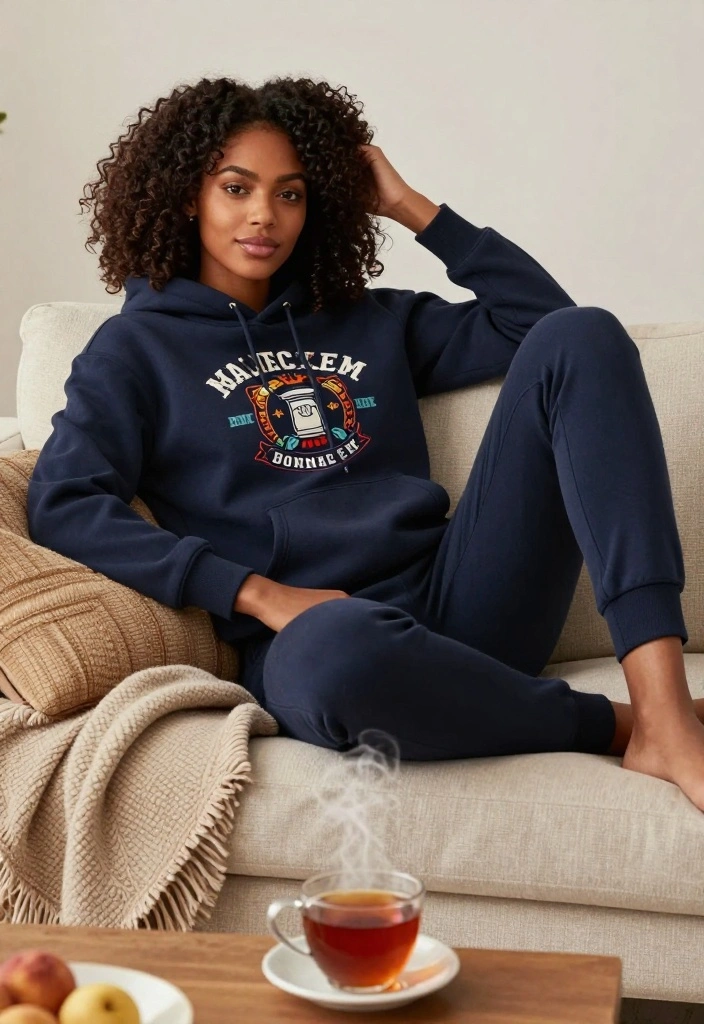 17 Chic and Casual Fall Outfit Inspirations That Will Turn Heads! - 14. Graphic Hoodie and Joggers 1