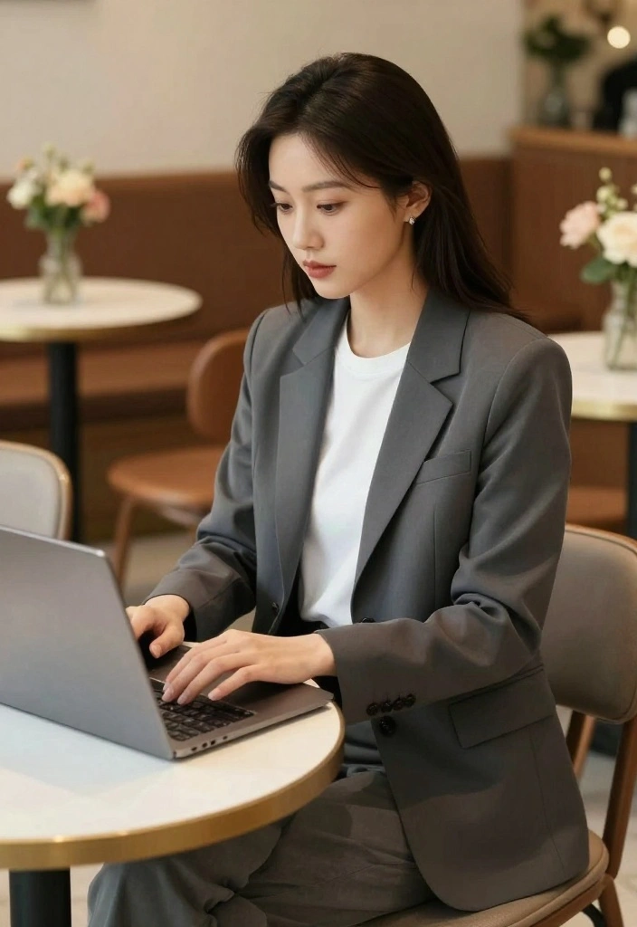 17 Chic and Casual Fall Outfit Inspirations That Will Turn Heads! - 15. Fitted Blazer with a Casual Tee 1