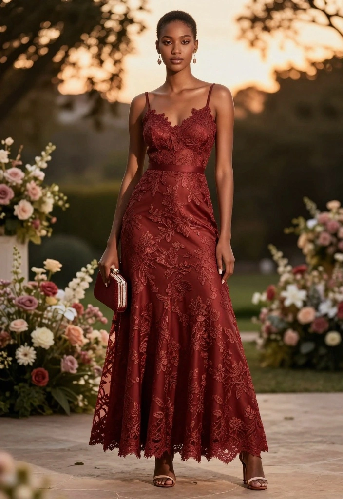 17 Classy Wedding Guest Outfit Ideas That Will Get You Noticed! - 1. Elegant A-Line Maxi Dress 1