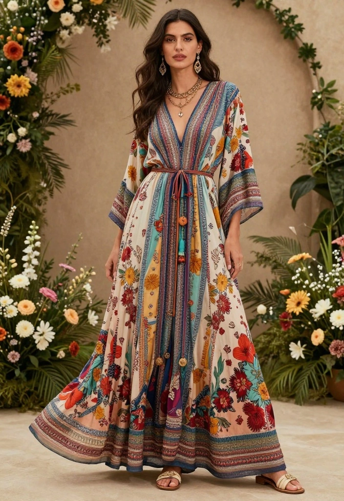 17 Classy Wedding Guest Outfit Ideas That Will Get You Noticed! - 16. Bohemian Maxi Dress 1