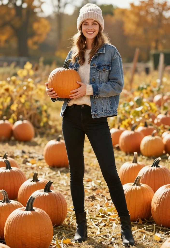 17 Flattering Fall Outfit Ideas to Keep You Stylish and Warm (Don’t Miss #5!) - 15. Knit Beanie & Casual Layers 1