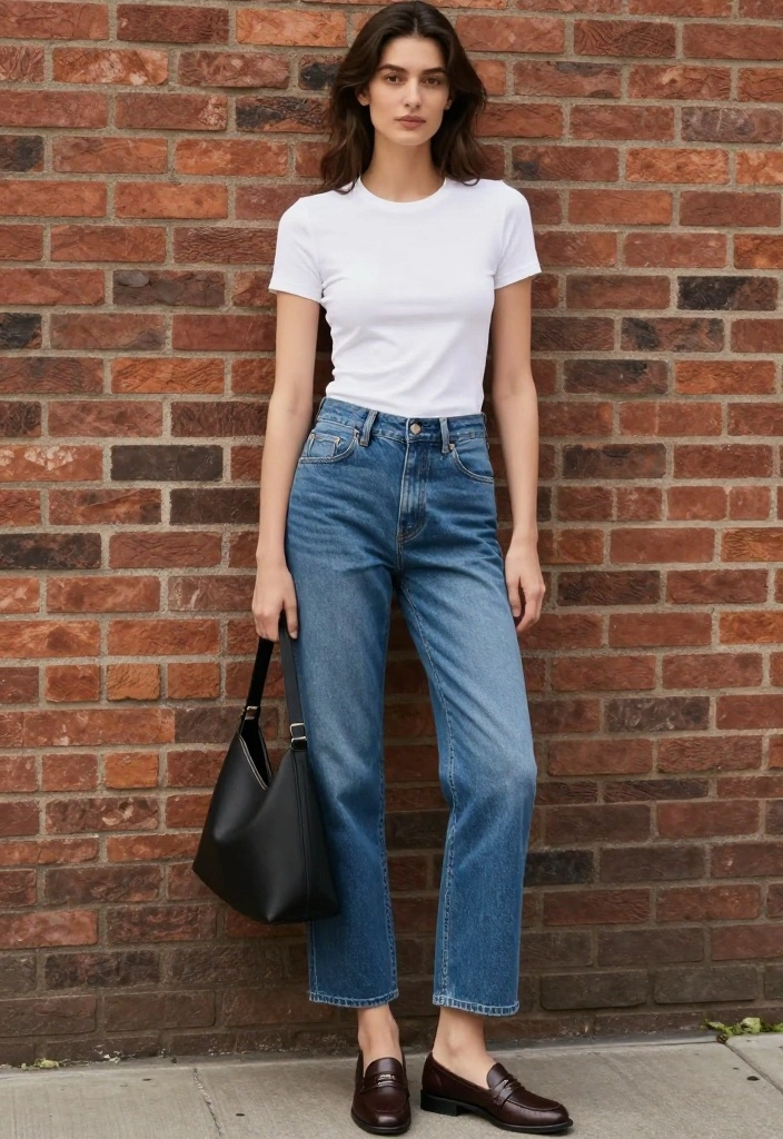 18 Casual Streetwear Outfit Ideas for Women That Are Instagram-Ready (#5 Is a Must-See!) - 7. Boyfriend Jeans with a Fitted Tee 1