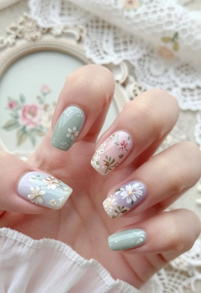 18 Colorful Funky Nail Designs You Have to Try This Season (Warning: #10 Is Addictive!) - 12. Vintage Vibes 1