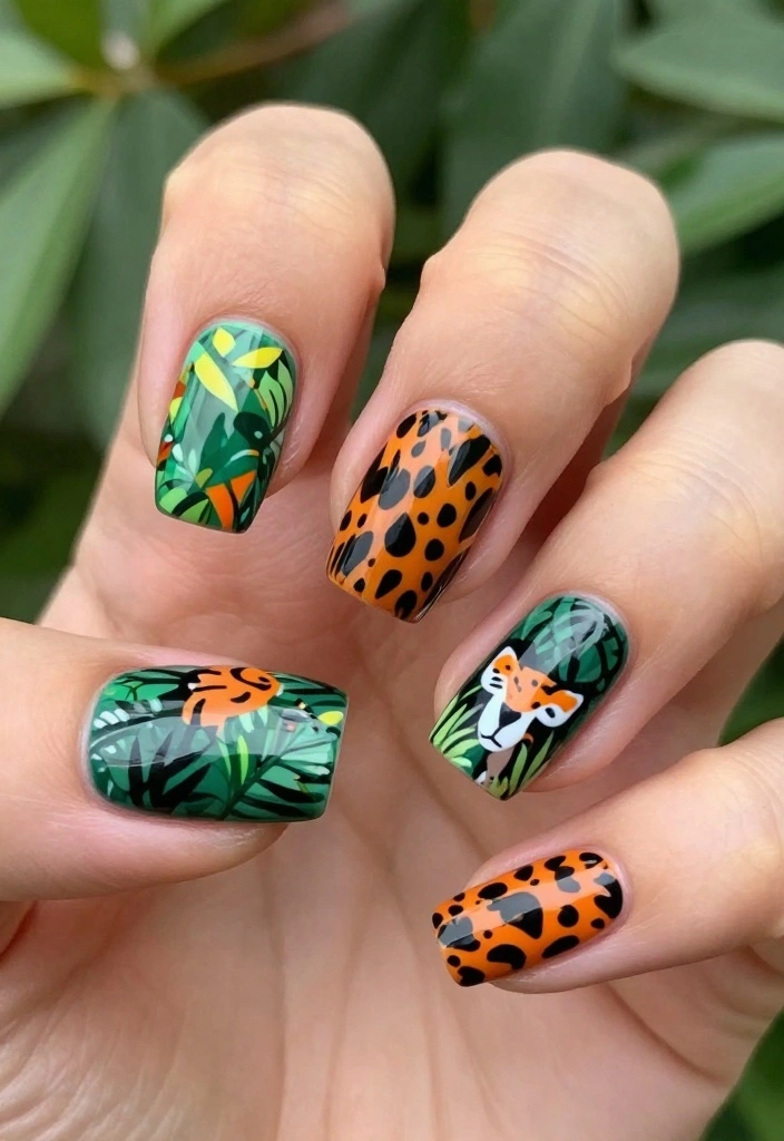 18 Colorful Funky Nail Designs You Have to Try This Season (Warning: #10 Is Addictive!) - 8. Animal Prints 1