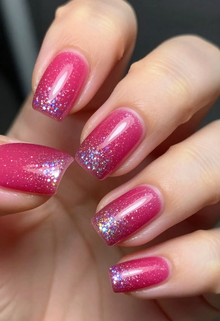 18 Colorful Funky Nail Designs You Have to Try This Season (Warning: #10 Is Addictive!) - 9. Glitter Gradient 1