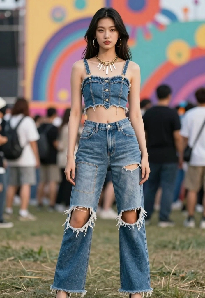 18 DIY Festival Outfits for Women That Are So Easy, You'll Want to Make Them All! - 2. Edgy Denim Cutoffs with a Twist 1