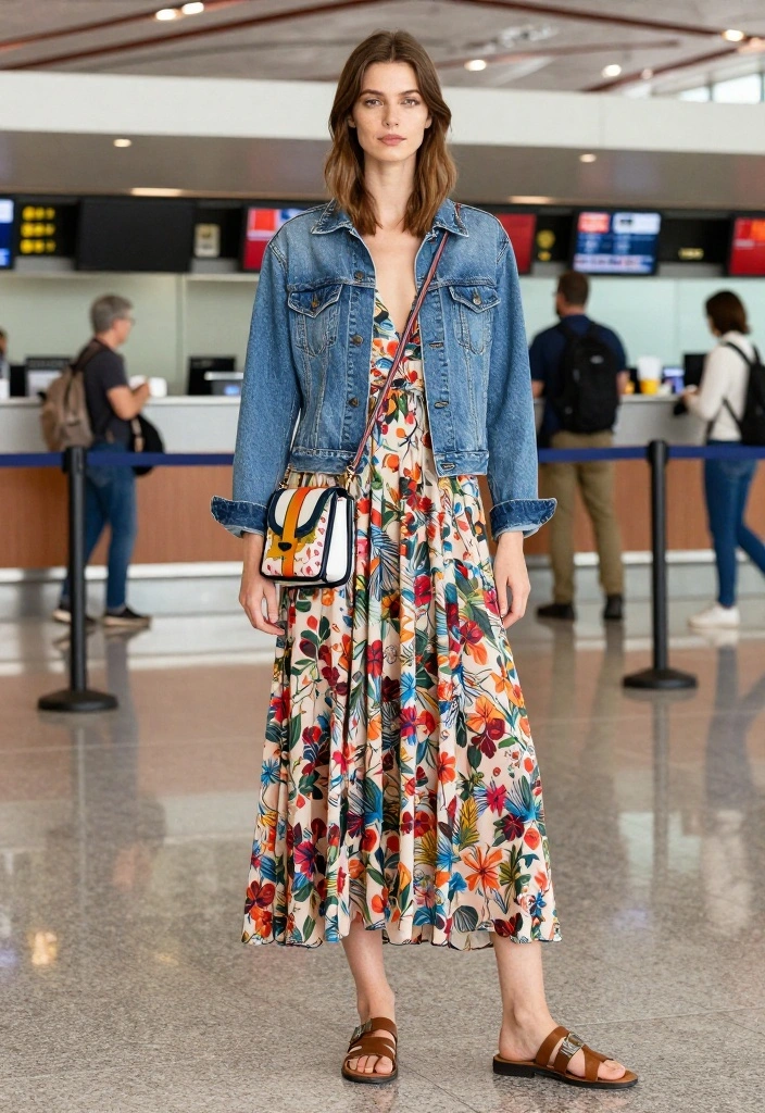 18 Effortless Airport Outfit Ideas for Women That Will Make You the Envy of Fellow Travelers! - 4. Maxi Dresses for Effortless Elegance 1