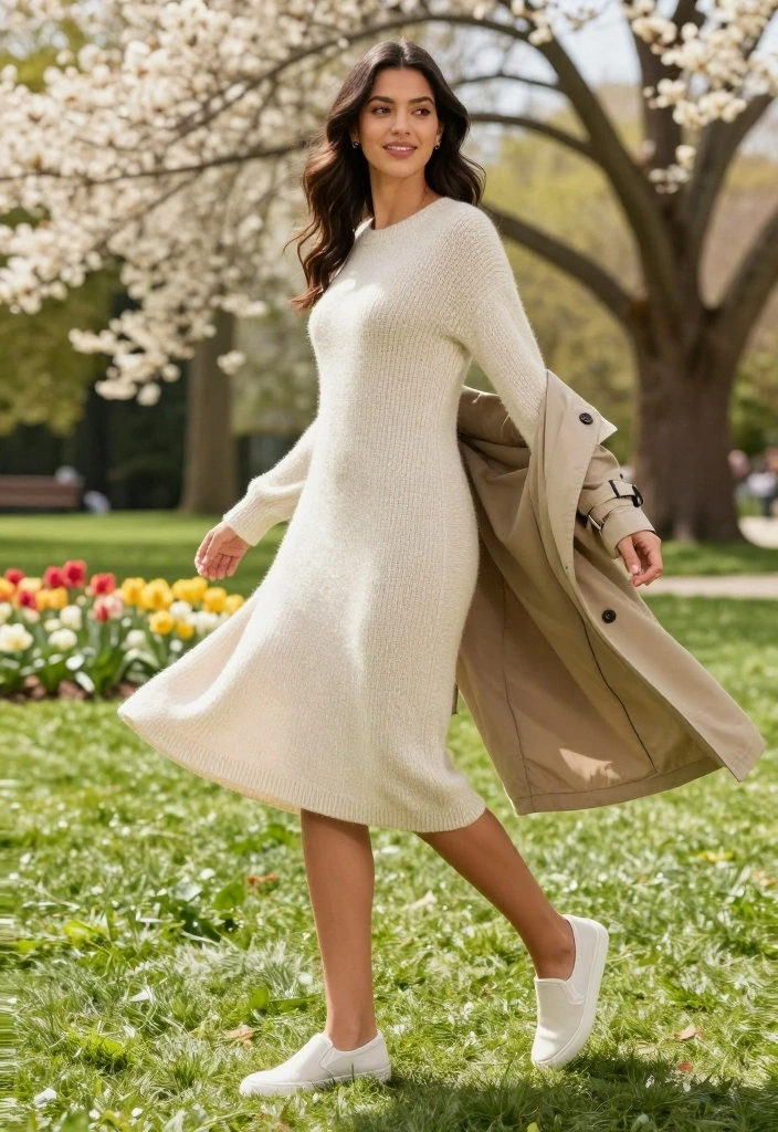 18 Minimalist Chill Day Outfit Ideas for Effortless Elegance! - 3. Cozy Knit Dress 1