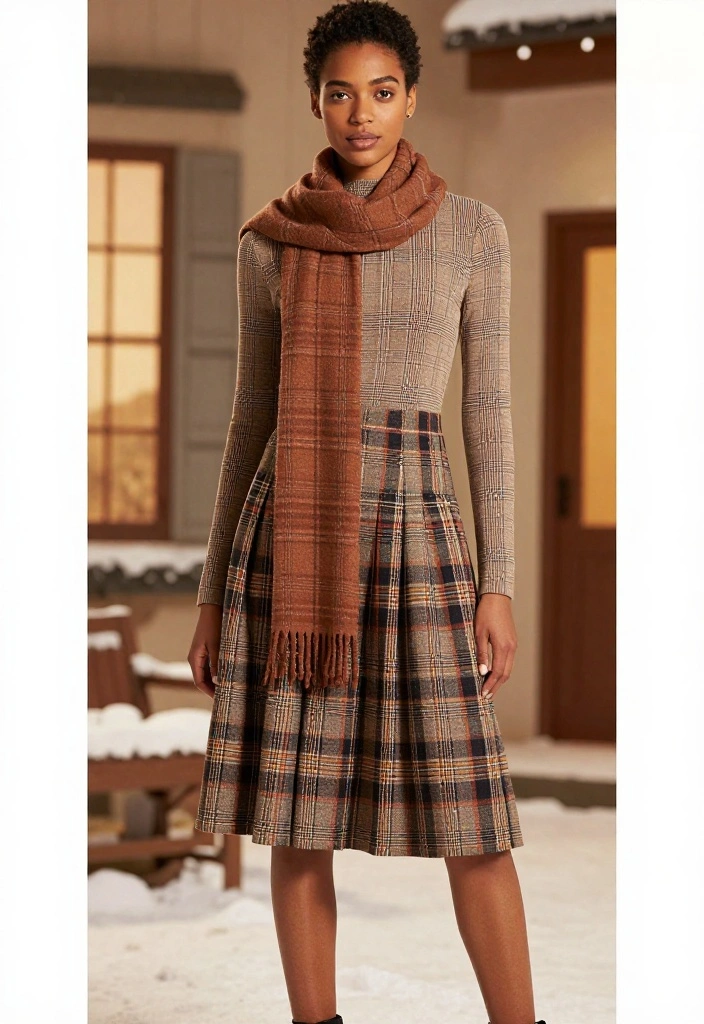 18 Must-Have Cold Weather Outfits for Women That’ll Make You the Style Queen of Winter! - 12. Timeless Plaid Patterns 1