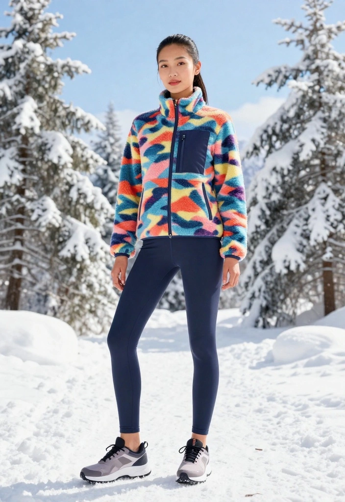 19 Comfy Casual Winter Outfits for Women That Are Perfect for Every Occasion! - 15. Fleece Jacket with Sporty Leggings 1