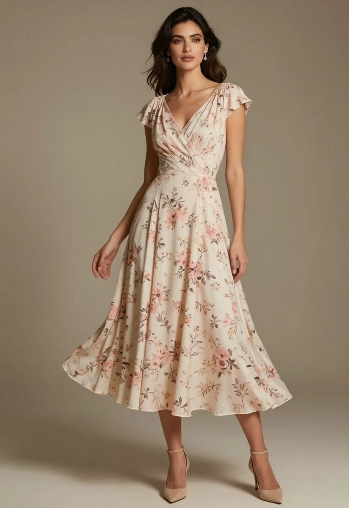 19 Women's Elegant Attire Ideas That Will Make You Feel Like Royalty! - 15. Vintage-Inspired Tea-Length Dress 1