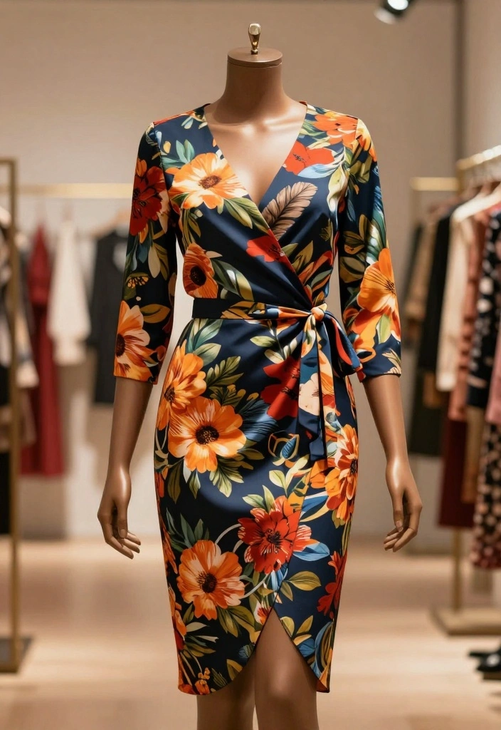 19 Women's Elegant Attire Ideas That Will Make You Feel Like Royalty! - 19. Classic Wrap Dress for Timeless Charm 1