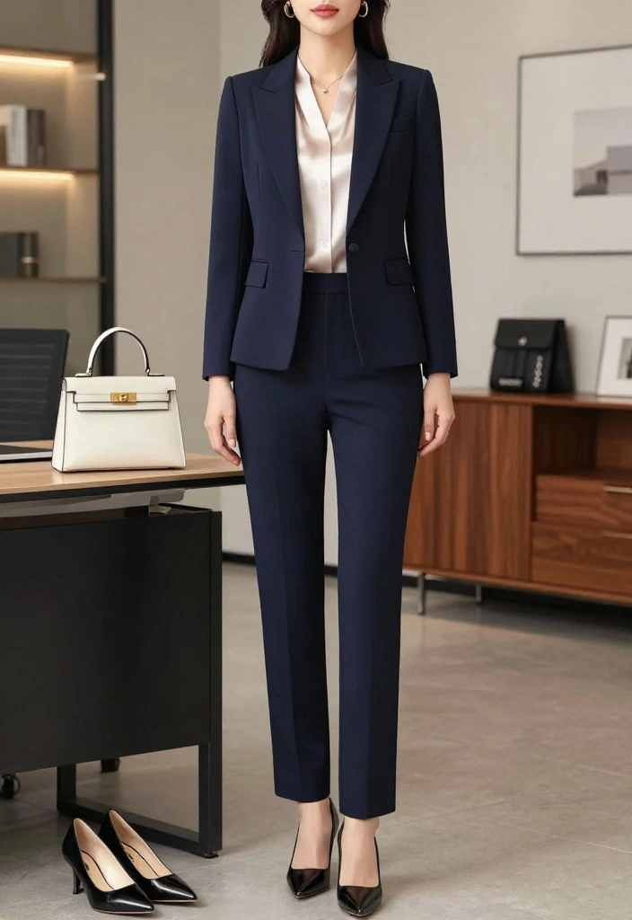 19 Women's Elegant Attire Ideas That Will Make You Feel Like Royalty! - 4. Tailored Pantsuit for Power and Grace 1