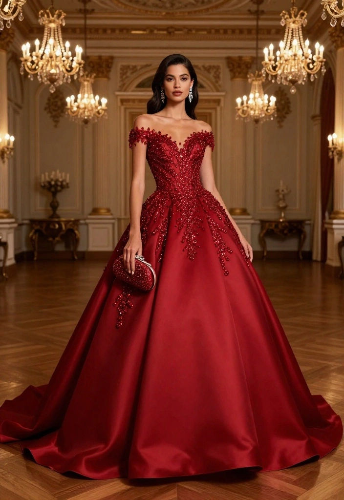19 Women's Elegant Attire Ideas That Will Make You Feel Like Royalty! - 5. Statement Ball Gown for a Grand Entrance 1