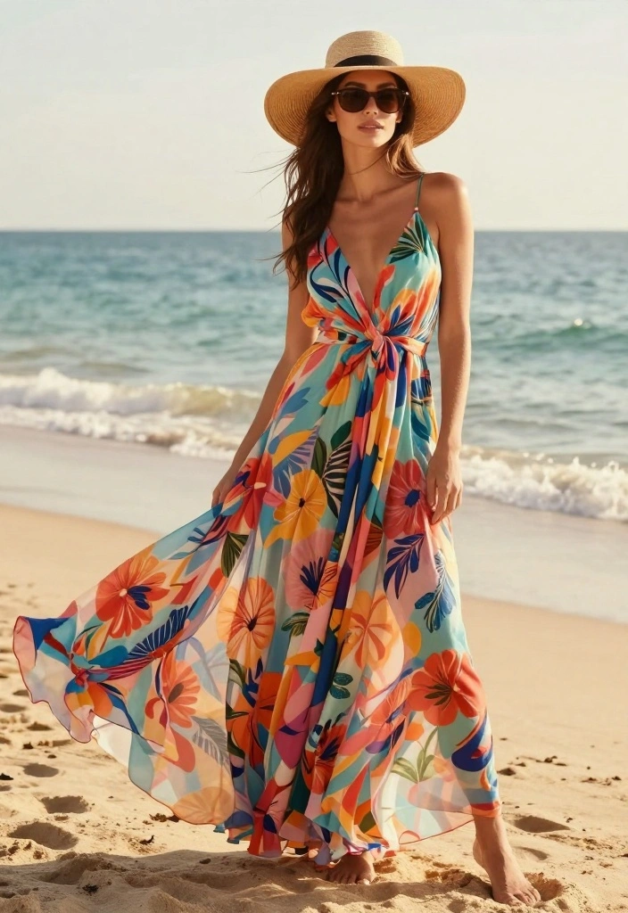 20 Chic Beach Outfit Ideas to Elevate Your Summer Style (Don't Miss #5!) - 1. Breezy Maxi Dress 1