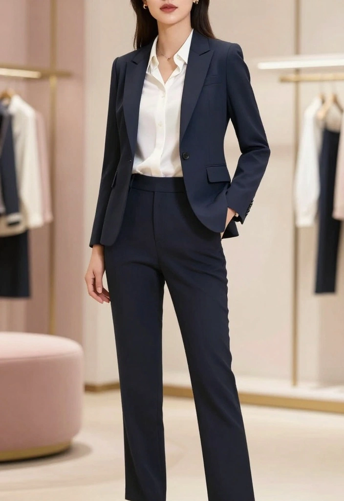 20 Chic Classy Aesthetic Outfit Ideas You Need to See (Warning: #11 Is a Showstopper!) - 1. Timeless Tailored Blazer and High-Waisted Trousers 1
