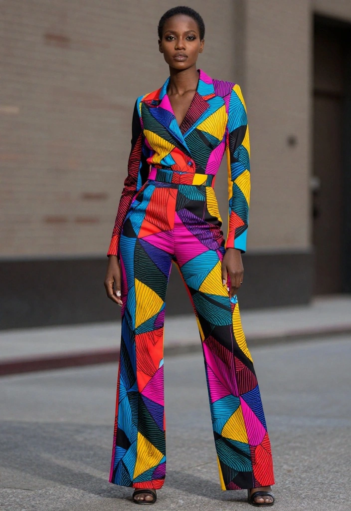 20 Chic Classy Aesthetic Outfit Ideas You Need to See (Warning: #11 Is a Showstopper!) - 9. Statement Jumpsuit with Bold Prints 1
