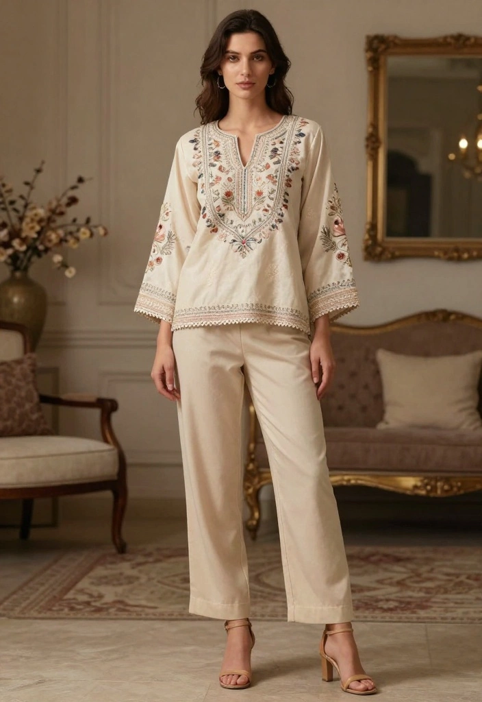 20 Must-Try Modest Outfit Ideas for Women This Season! - 16. Embroidered Tops 1