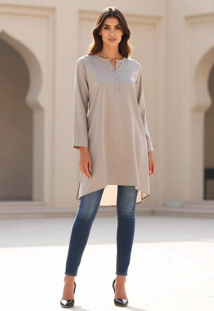 20 Must-Try Modest Outfit Ideas for Women This Season! - 8. Elegant Tunics 1