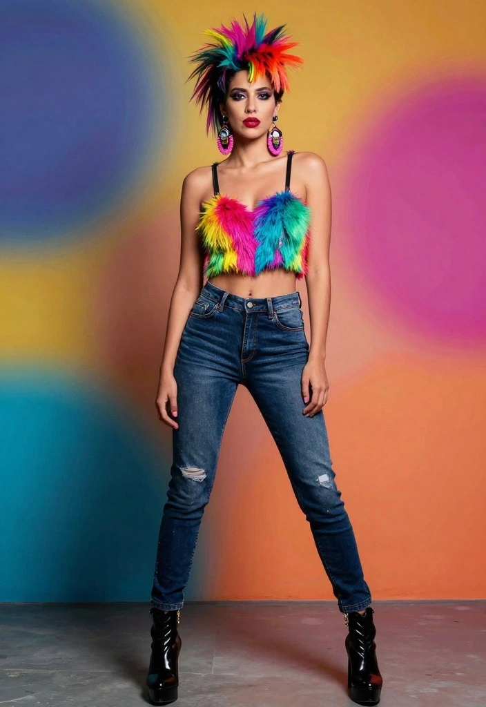20 Punk Outfit Ideas That Will Turn Heads Everywhere You Go (Warning: #9 Is Bold!) - 5. Bold Colorful Hair and Statement Accessories 1