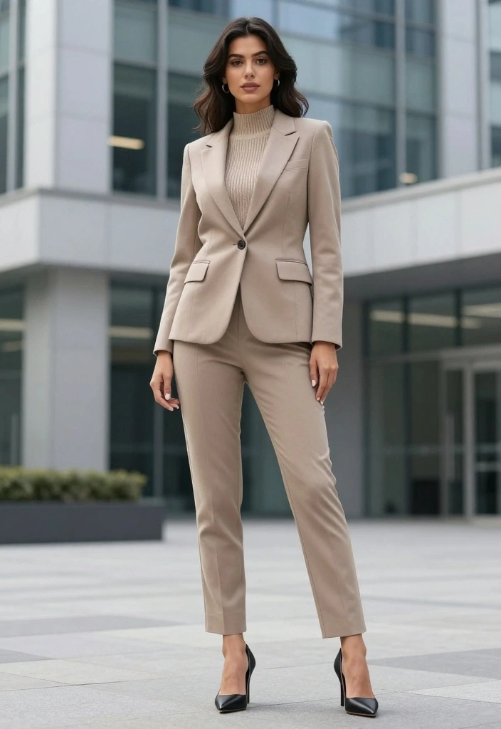 20 Stylish Winter Outfits for Women That Prove Comfort Can Be Chic! - 17. Stylish Blazer with a Cozy Knit 1