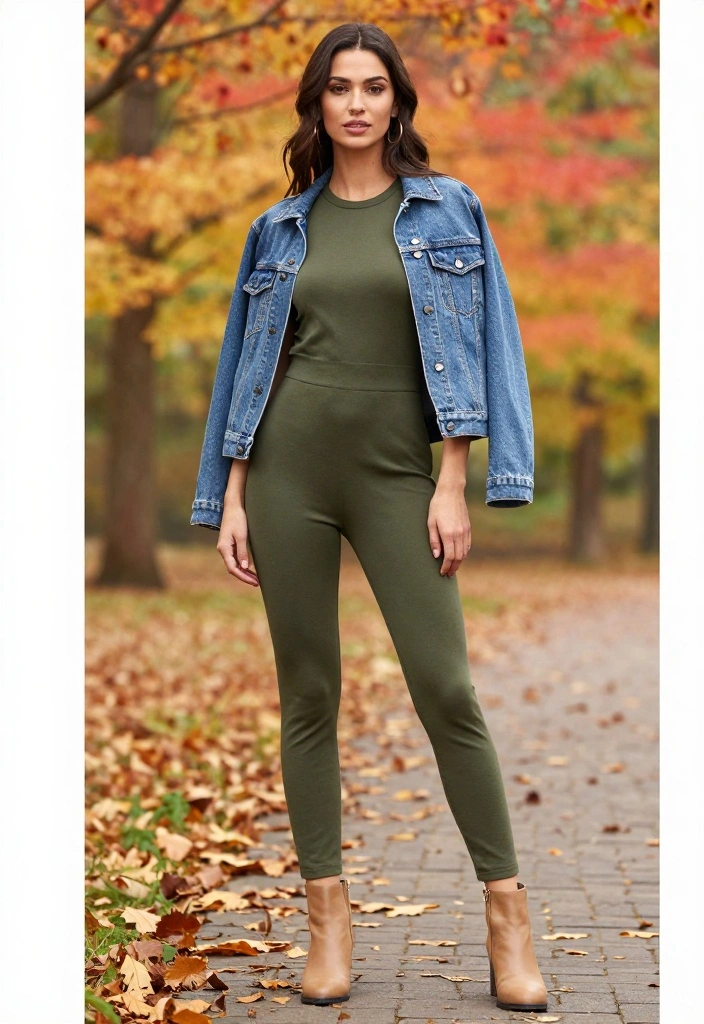 20 Trendy Cozy Fall Outfits for Women That Will Turn Heads This Autumn! - 10. Jumpsuit with Long Sleeves 1