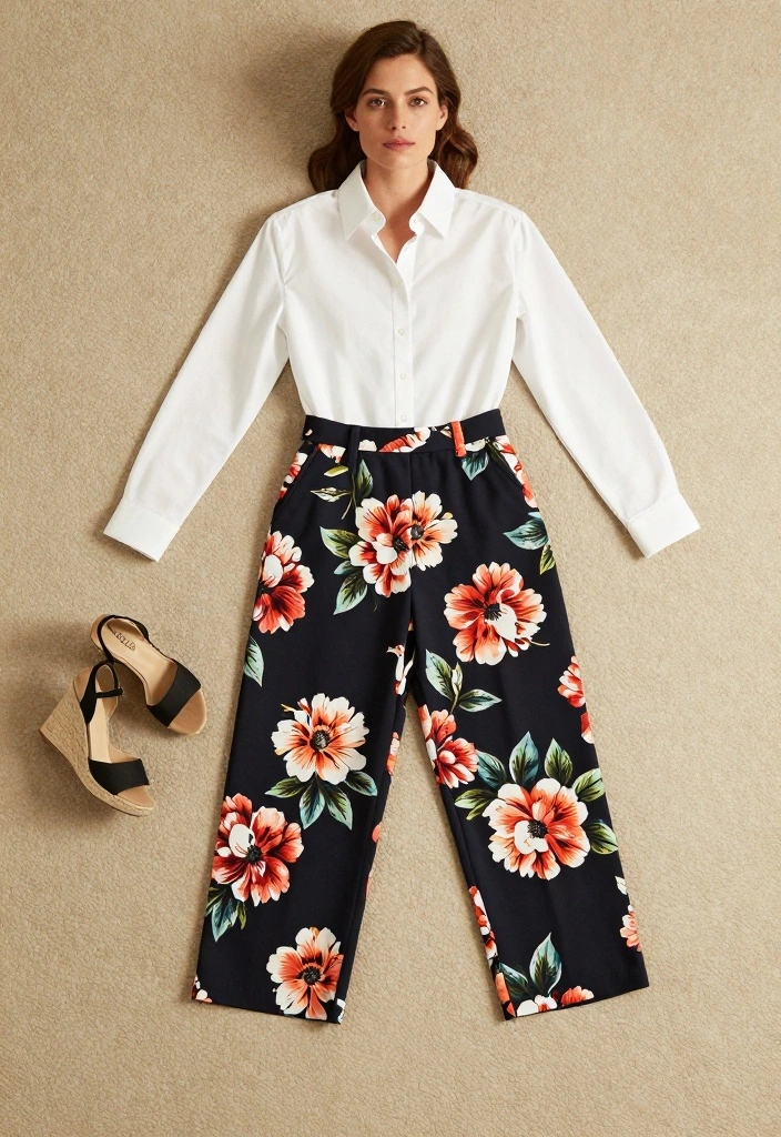 20 Trendy Modest Casual Outfits You Need in Your Wardrobe Right Now! - 14. Classic White Shirt and Culottes 1