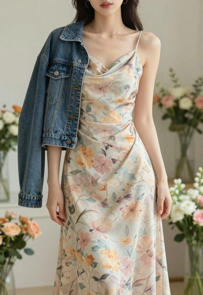 20 Trendy Modest Casual Outfits You Need in Your Wardrobe Right Now! - 2. Midi Dress with Denim Jacket 1